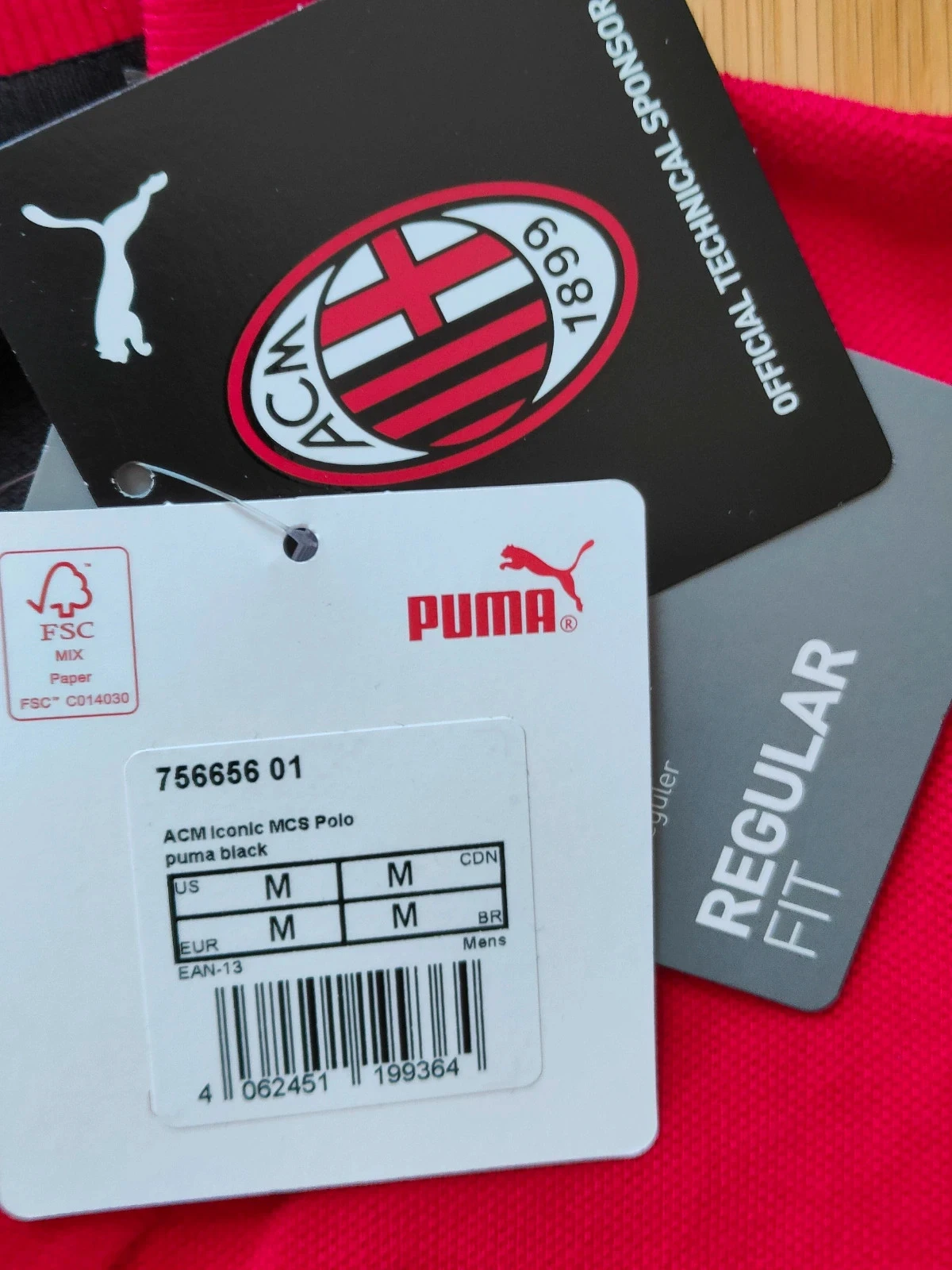 Camisa polo masculina Puma original AC Milan futebol nova edição especial icônica MCS – photo 2